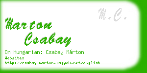 marton csabay business card