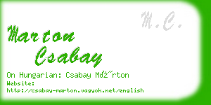 marton csabay business card